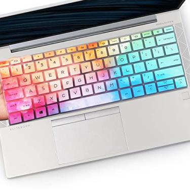 Imagem de Capa de teclado colorida para laptop de 13,3 polegadas HP EliteBook 430 630 G8 G9 G10, EliteBook X360 435 G8 G9, EliteBook 830 835 G7 G8 33.8 cm Capa protetora de teclado com layout dos EUA (não serve
