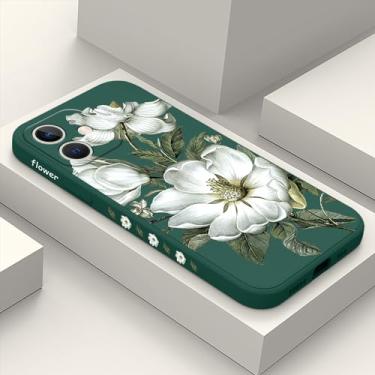 Imagem de LEECG Capa para iPhone 12 Mini, capa de telefone de borracha de silicone líquida fina e fina para iPhone 12 Mini 5,4 polegadas - algodão verde