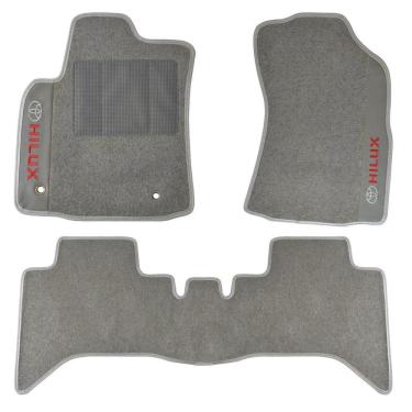 Imagem de Tapete Carpete Cinza  Hitto 8Mm Hilux 2016 À 2023