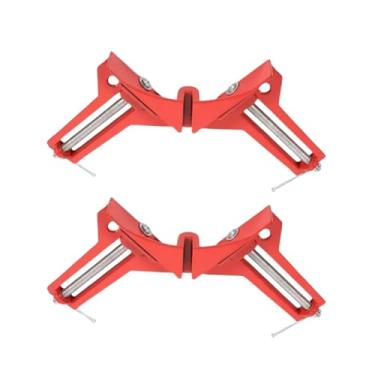 Imagem de Kit 2 Grampos Sargento Angular 90o Para Canto 75mm Vermelho
