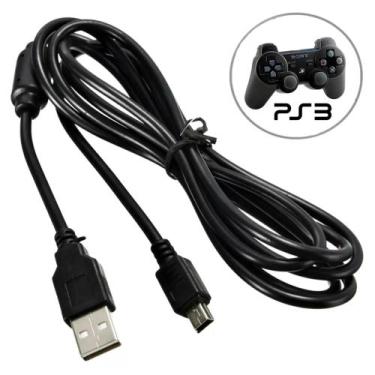 Imagem de Cabo Mini Usb V3 Para Controle Ps3 Gps Celular 5p 1.8m Para Carregamen