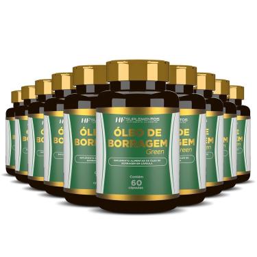 Imagem de 10X OLEO DE BORRAGEM GREEN  60 CAPS HF SUPLEMENTOS-Feminino