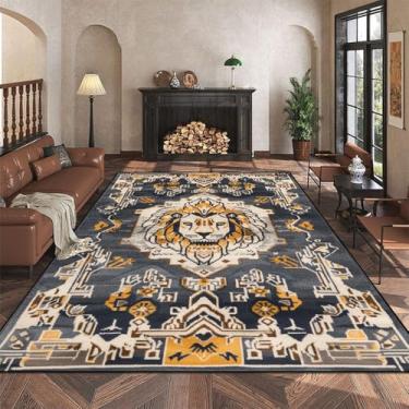 Imagem de Tapetes com estampa animal Sala de estar Decoração de estilo nacional Casa Sofá Mesa Tapete de área para quarto Tapete de chão, DW009, Flanela, 3,60x90cm capacho de porta