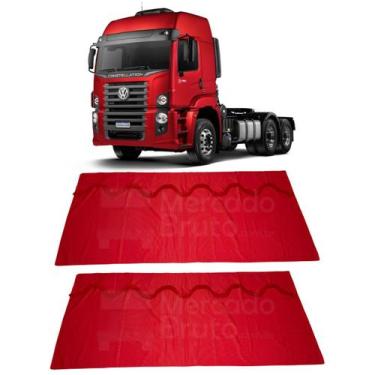 Imagem de Cortina 2 pçs  VW Constellation Cetim - JCS Acessórios, Vermelho