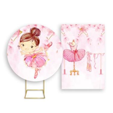 Imagem de Painel De Festa Redondo 1,50x1,50 + Painel Vertical 1,50x2,20 - Bailar