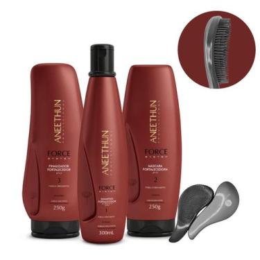 Imagem de Kit Aneethun Force Shampoo, Máscara e Finalizador+Brinde
