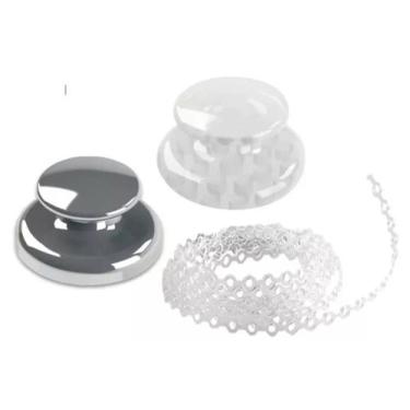 Imagem de Kit Botão P/ Desencravar Unhas Podologia c/20 Un + Elástico - RealPodo