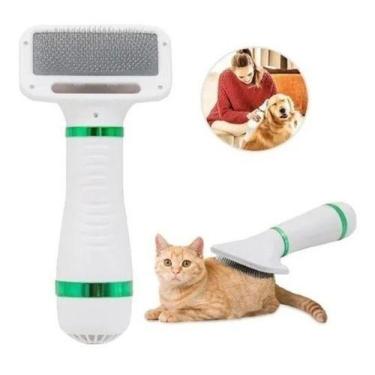 Imagem de Aparelho Secador Escova Seca Banho Animais Pets 2 Em 1 - ZEM