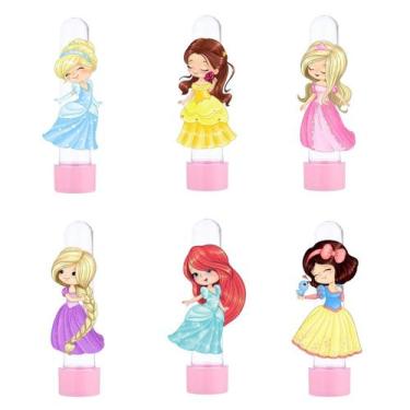 Imagem de 20 Tubetes Personalizado Lembrancinha Princesas Baby Aquarela - Barbar