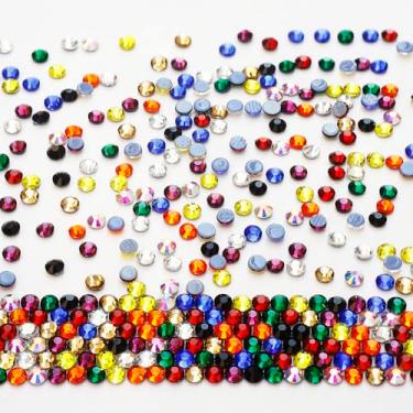 Imagem de Genio Cristal Strass Hotfix SS10 sortidos, mistura de 10 cores, aproximadamente 4320 peças, strass de transferência de calor para camisetas, moletons com capuz, roupas, acessórios e artesanato