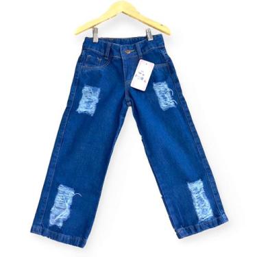 Imagem de Calça Jeans Wide Leg e Pantalona Infantojuvenil - MG acessorios, Jeans