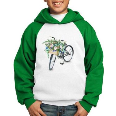 Imagem de Moletom Infantil Bicicleta Cesto de Flores - Foca na Moda, Branco, Ver