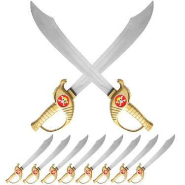 Imagem de 8 Espadas de Brinquedo Pirata Fantasia Jack Sparrow Atacado Revenda Fe
