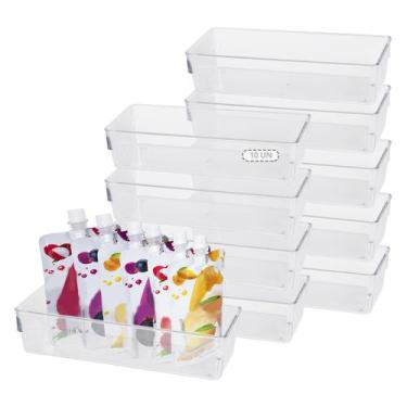 Imagem de KIt 10  Organizador Geladeira/cozinha Acrílico 23x8x5 - Plastutti