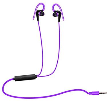 Imagem de SPRINT4DEALS Wired Earphones with Microphone Headset Stereo Sound Quality Noise Canceling Headphones for Running/Cooking/Gym/Sports (Wired- Purple)