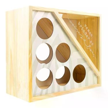 Imagem de Adega Com Porta Rolhas Em Mdf - Naturals Coisas Boas Uatt