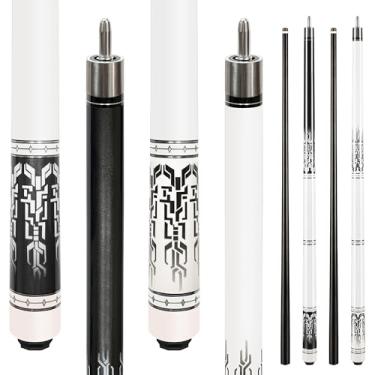 Imagem de HomeSeason Taco de sinuca de fibra de vidro 147.3 cm bastão de sinuca profissional 12,7 mm 4 camadas ponta baixa deflexão, 3 x 8/8 pinos de junta, ultra-suave, bastões de taco de bilhar (18/567.0 g)