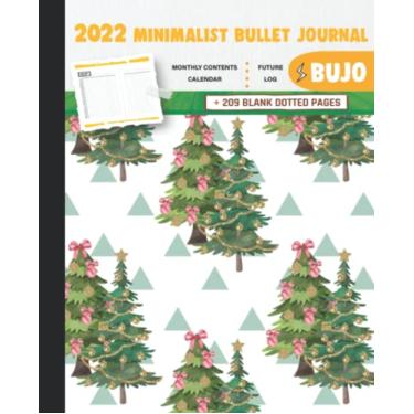 Imagem de 2022 Minimalist Bullet Journal/BUJO with Beautiful Christmas Tree Decoration With Triangles In Background Cover: Basic Bujo | Classic Bullet Journal ... And Dotted Pages | 240 Pages | 7.5 * 9.25