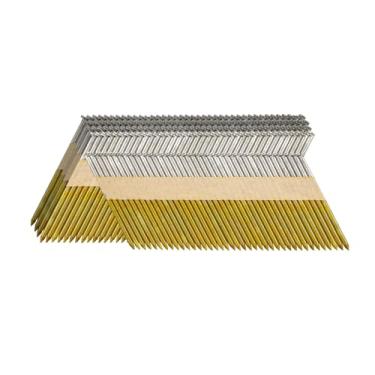 Imagem de SITLDY Pregos de enquadramento de 30 a 34 graus, haste lisa de 3 1/2 x 332.7 cm, 1000 unidades, pregos de fita de papel galvanizado mergulhado a quente com cabeça D, para pregador de moldura de 30 a