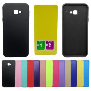 Imagem de Kit Capa Aveludada Para Galaxy J4 Plus Core + Pelicula Gel - Mustangsh