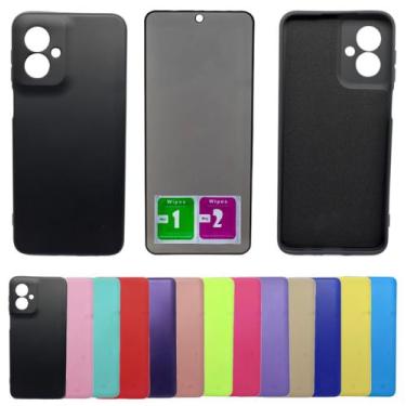 Imagem de Capinha Capa Aveludada Para Moto G55 + Pelicula Privacidade - Mustangs