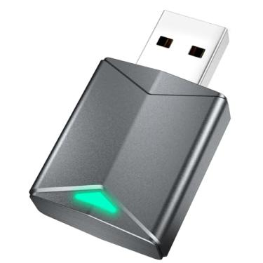 Imagem de ADOSON Adaptador CarPlay sem Fio, Mini, USB e USB-C, Prata Escura, Bluetooth e WiFi, Elétrico com Fio