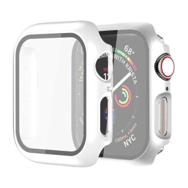Imagem de Capa rígida para Apple Watch Series SE 6 5 4 40 mm [proteção total], protetor de tela integrado [sensível ao toque] Capa protetora fina para iWatch S6/S5/S4/SE acessórios de 40 mm, prata