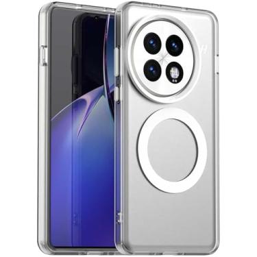 Imagem de NINKI Capa magnética compatível com OnePlus 13 capa de carregamento sem fio, [compatível com MagSafe] Capa fina de policarbonato fosco translúcido TPU para One Plus 13 capa de telefone para OnePlus 13