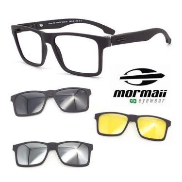 Imagem de Armação De Grau Mormaii Swap Ng Preto 6098 Com 3 Clipons Cpn, Preto, F