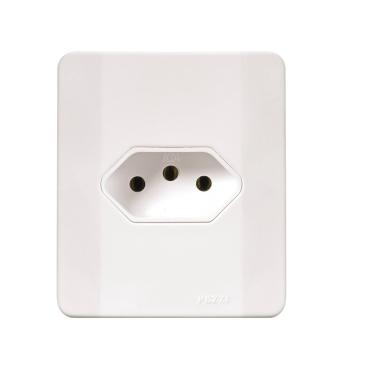 Imagem de Tomada Pezzi Sobrepor Sistema X Branco Tomada Simples 20A
