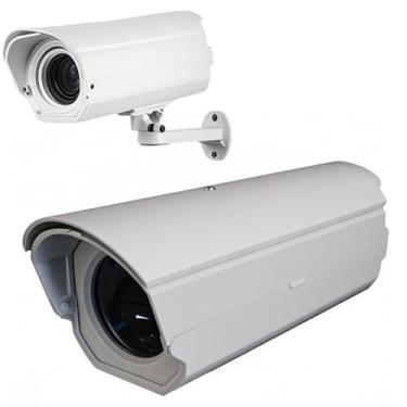 Imagem de Coolotic Caixa de segurança CCTV para ambientes internos e externos, caixa de junção à prova de intempéries para câmera de vigilância de serviço pesado, suporte de montagem na parede