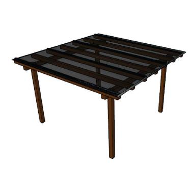 Imagem de Kit Policarbonato Fume 4mm 3,00m X 2,00m - Perfis Naturais