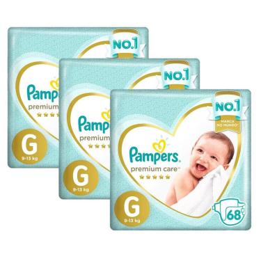 Imagem de Kit fralda pampers premium care G - 204 unidades
