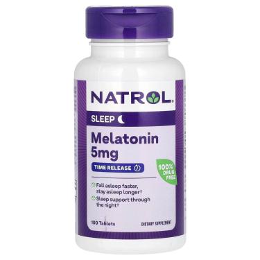 Imagem de Melatonina Importada 5mg 100 Tabletes Time release Natrol - importado