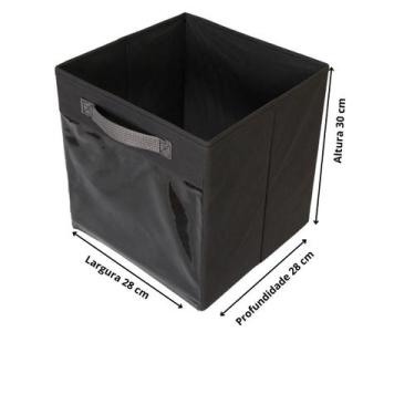 Imagem de Caixa Com Visor Porta Brinquedos Prática - Organibox, Cinza
