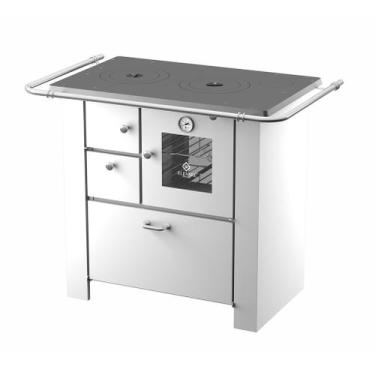 Imagem de Fogão a Lenha Master Branco Chapa de Ferro Fundido N02 Dir - ELEVARE I