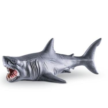 Imagem de Feras Aquáticas Com Detalhes Realistas 26cm Em Vinil Macio Tubarão, Ja
