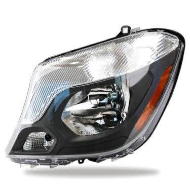 Imagem de OLLEN Conjunto de faróis Mercedes-Benz Sprinter 2014 2015 2016 2017 2018 2500/3500, substituição de faróis com lente transparente refletor âmbar (lado esquerdo do motorista)