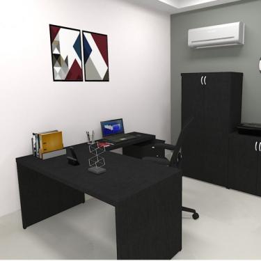 Imagem de Mesa Reta Natus 40mm 150 Bramov Móveis Preto