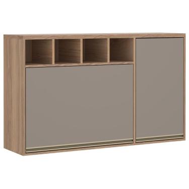 Imagem de Armário Aéreo 2 Portas 120 Cm Nicho Garrafeiro Luciane Yara 1311 Vanilla/graff