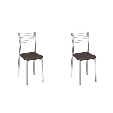 Imagem de Conjunto 2 Cadeiras Tubulares Berlim Compoarte Cromado