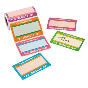 Imagem de 9,5 cm x 6,5 cm On The Road VBS Etiquetas de nome/etiquetas de papel - 100 peças, material escolar bíblico de férias