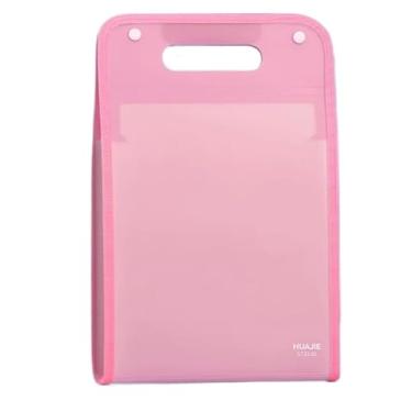 Imagem de Pastas de Arquivo Organizador de Materiais Escolares Pastas DobráVeis(Rosa,1 peça)