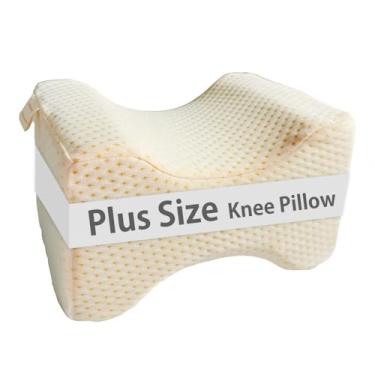 Imagem de Travesseiro de perna plus size para dormir de lado, travesseiro de alinhamento de coluna lisa extragrande, travesseiro lateral entre as pernas para alívio da dor no quadril e ciática, duas capas