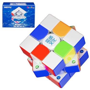 Imagem de Cubershop Moyu WeiLong V11 8M Ball Core (UV Stickerless), Professional 3x3 Magnetic Speed Cube, Latest Arrival Pro Luxury Adjustable Tension 64 Magnets Moyu WRM V11 Flagship Deluxe Magic Cube