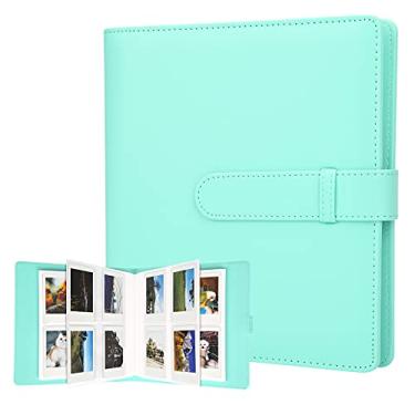 Imagem de Álbum de fotos com 256 bolsos para impressora Fujifilm Instax Mini 11 12 9 7+ 40 Evo Liplay 90 8 Instant Camera/Mini Link SP-1, álbum de fotos para Polaroid Zink 2 x 7,6 cm impressora instantânea de câmera instantânea (verde)