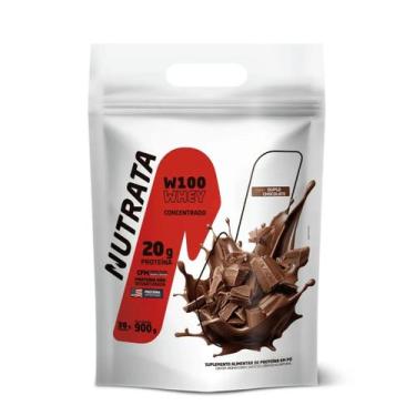 Imagem de Whey Protein W100 Refil 900g Nutrata Chocolate