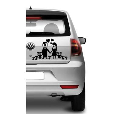 Imagem de Adesivo De Carro Família Feliz Mod38 - Lojinha Da Luc Adesivos