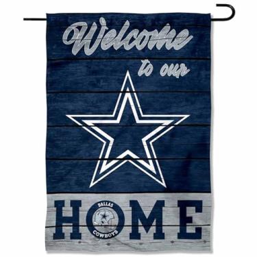 Imagem de WinCraft Dallas Cowboys Welcome Home Decorative Garden Flag Double Sided Banner