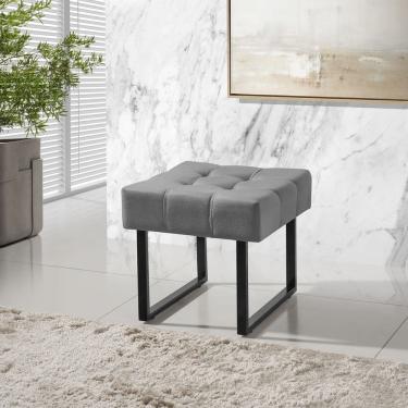 Imagem de Banqueta Pés de Ferro Sala Quarto Moderna Luxo